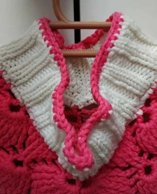 Poncho de Crochê de criança