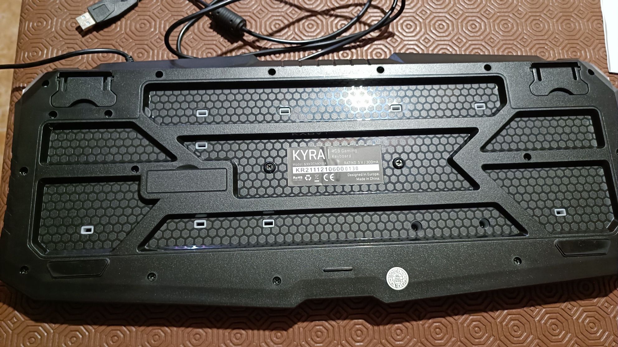 Teclado gaming com LED's