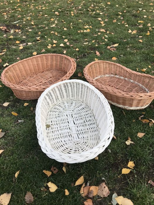 Legowisko wiklinowe nowe dla kotka pieska 53 x 37 cm