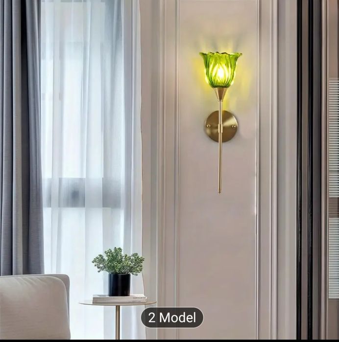 2 kinkiety złoto bursztynowe retro Nowe