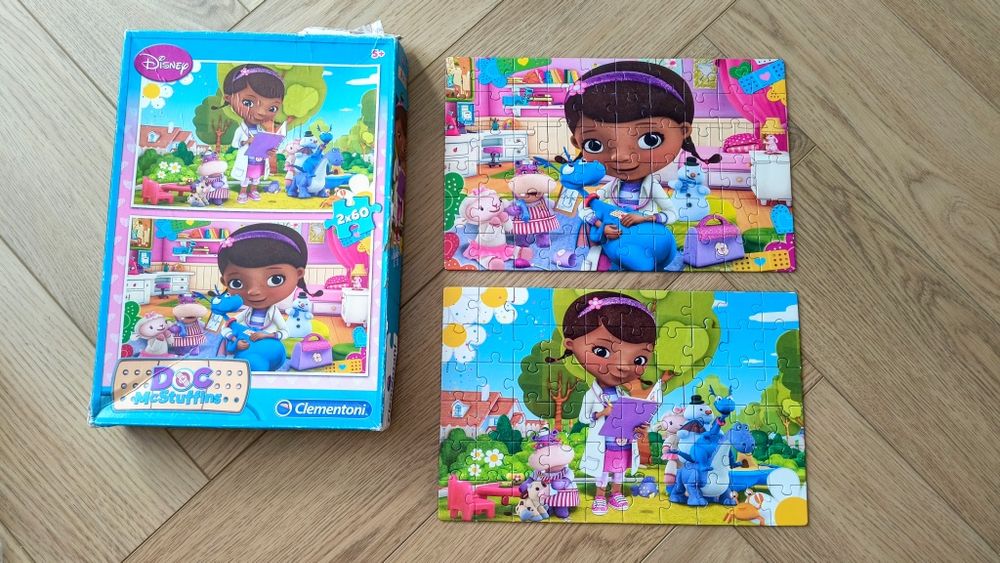 Puzzle Doktor Dosia 2x60 elementów Clementoni
