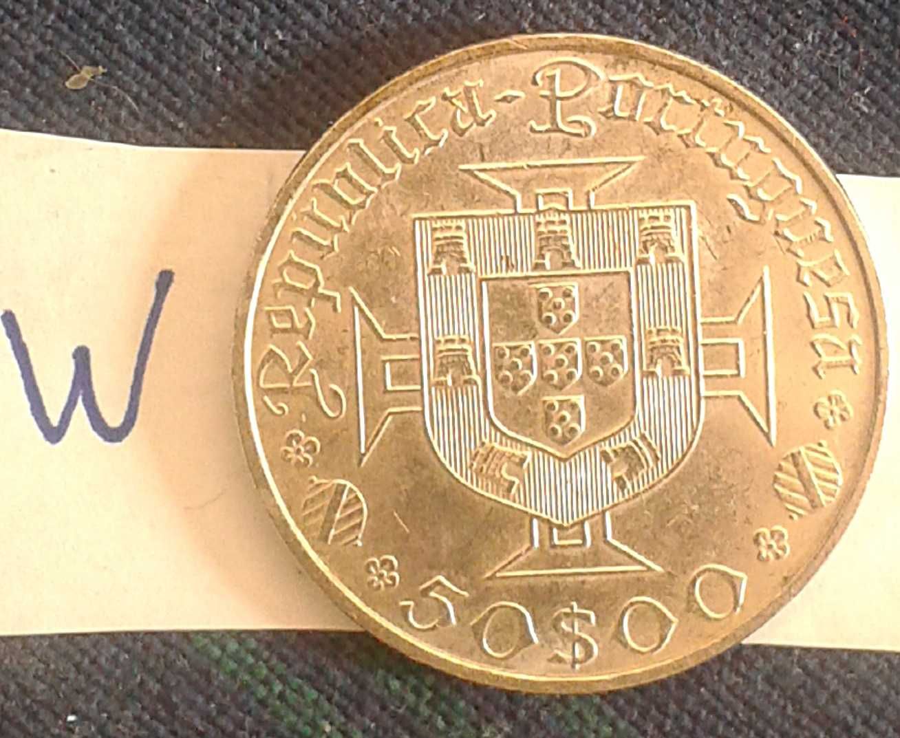 50$ Moeda PRATA Vasco da Gama- 50 Escudos SILVER  coin Portugal