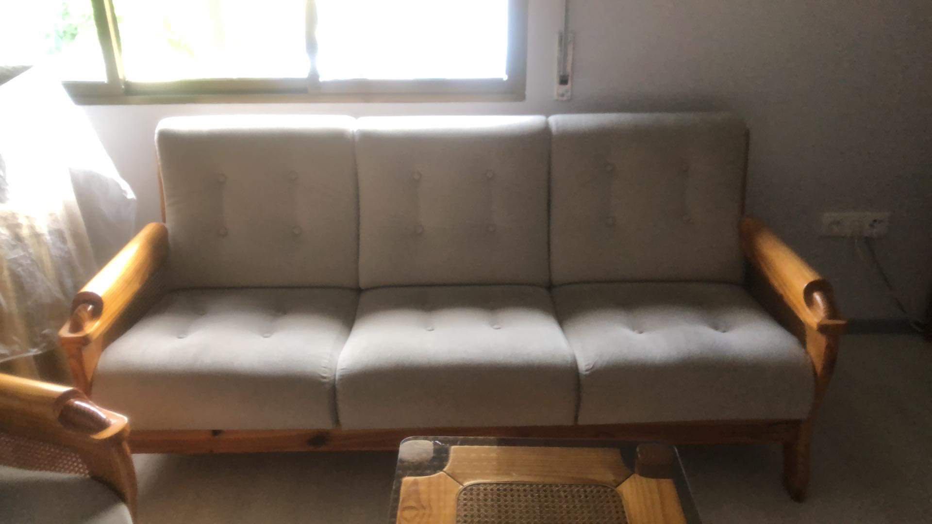 Conjunto de sofá com mesa de sala de estar