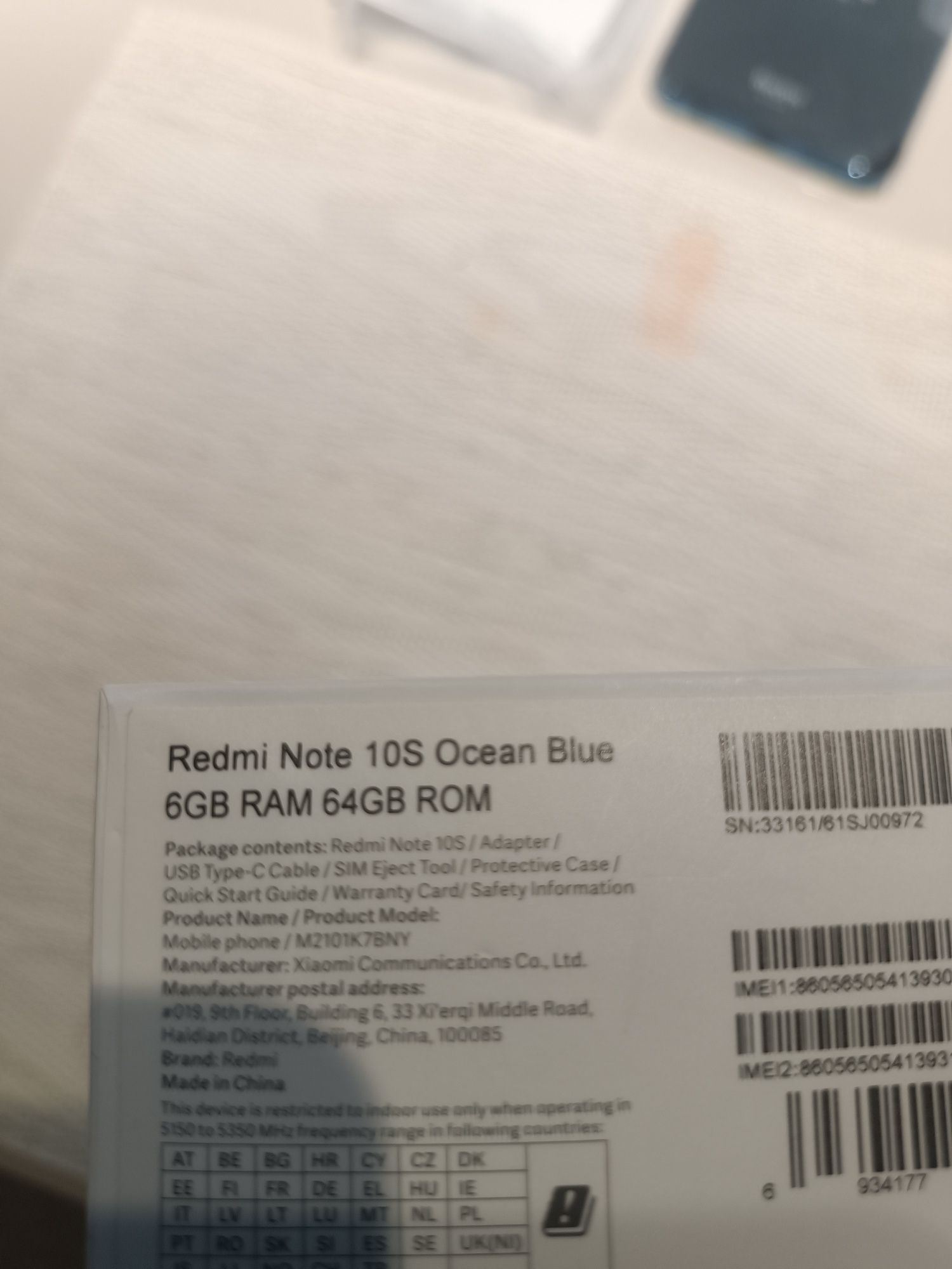 Redmi note 10 s 6x64