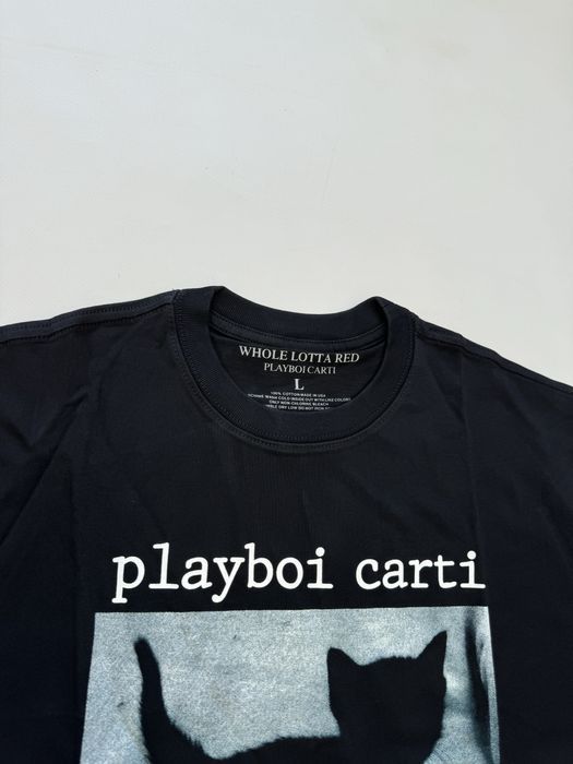 футболка playboi carti wholle lotta red Cat tee с balenciaga