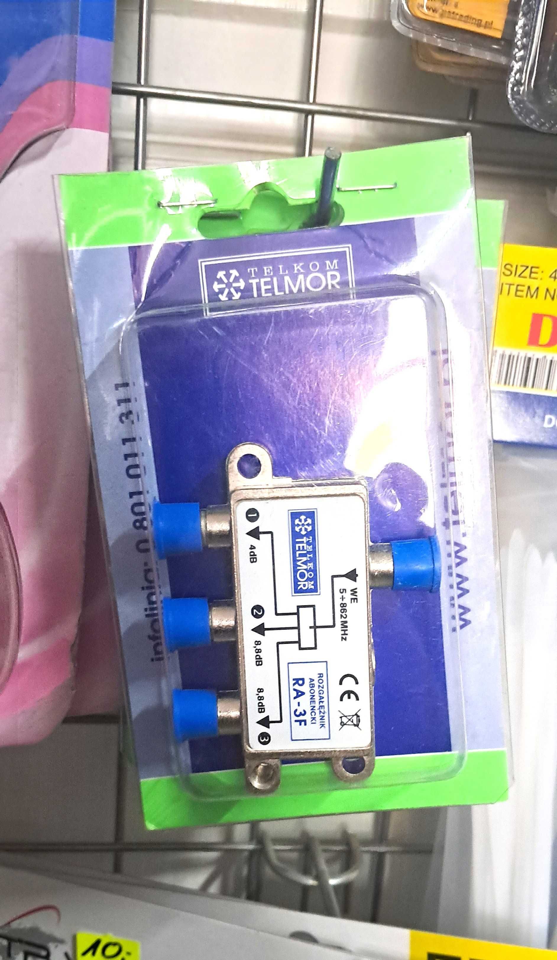 Rozgałęźnik abonencki rozdzielacz sygnału trzykrotny RM 3F telmor