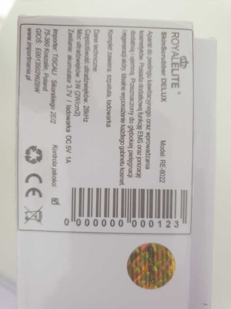 Peeling Kawitacyjny Jonoforeza Sonoforeza Prądy EMS 6w1 RoyalElite
