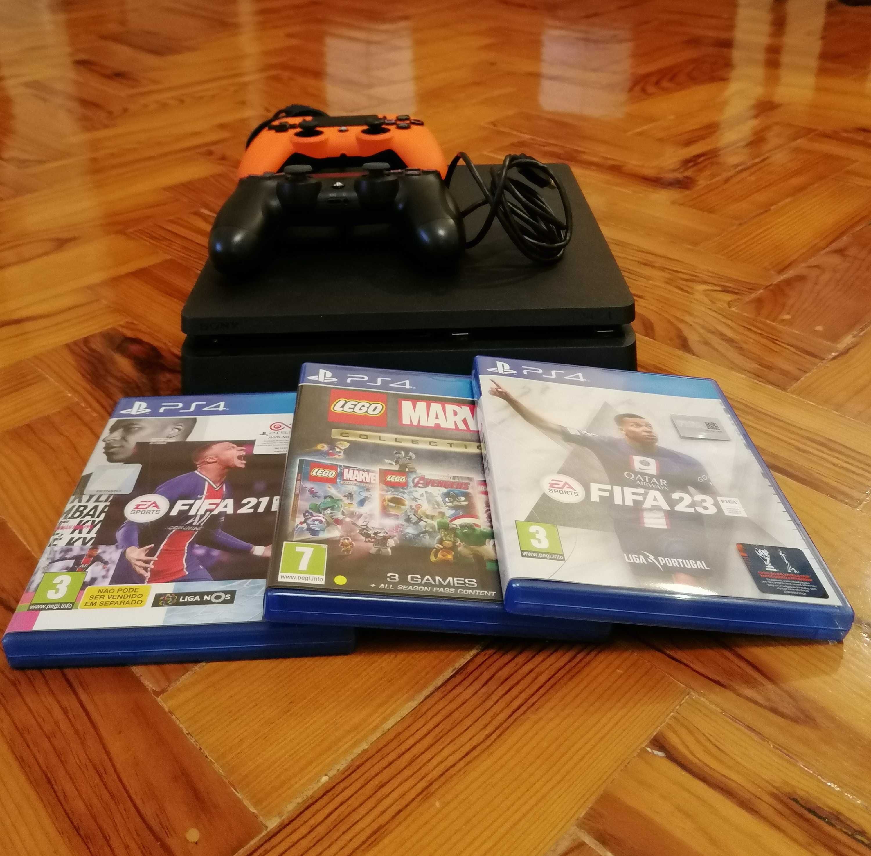 Playstation 4 com 2 COMANDOS-NOVO PREÇO