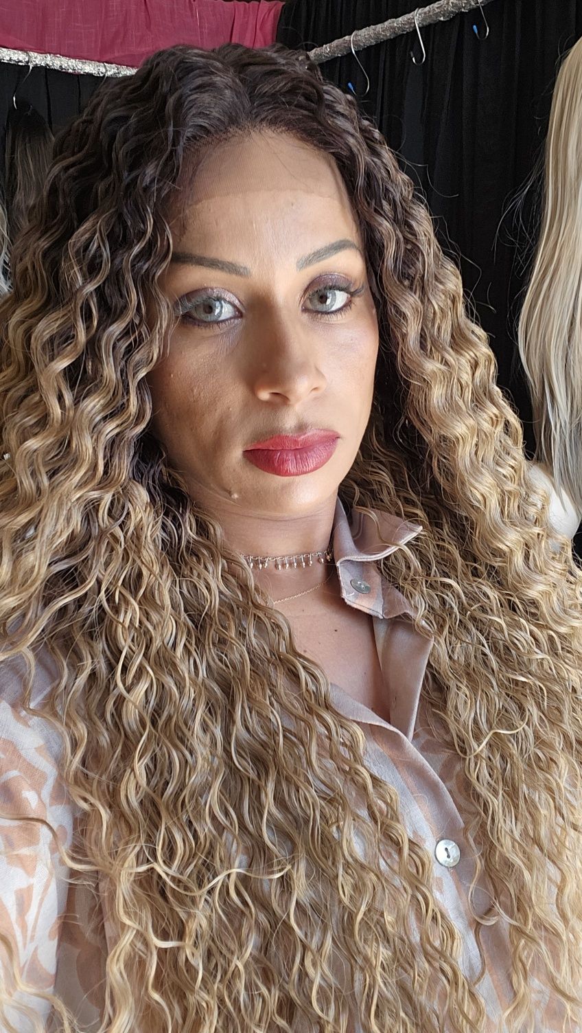 Lace de fibra realista ao natural