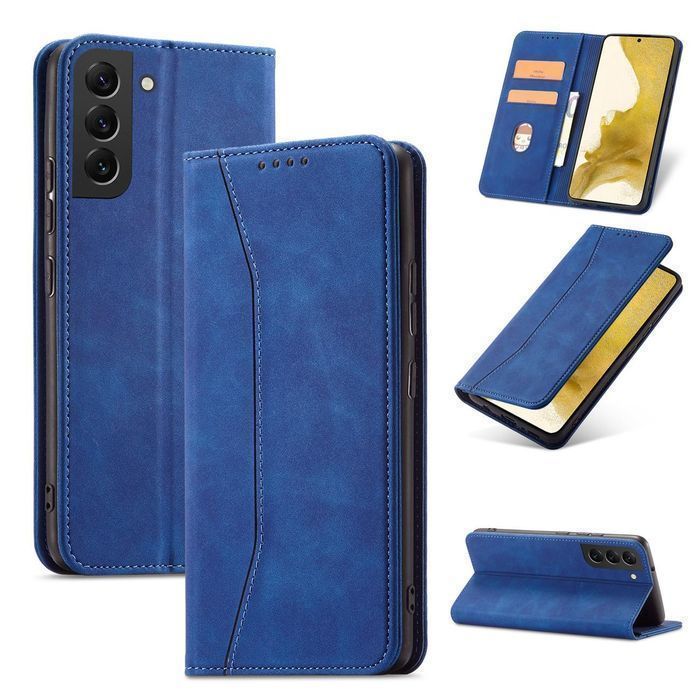 Etui Portfel Magnet Fancy Case do Samsung Galaxy S22+ - Niebieskie