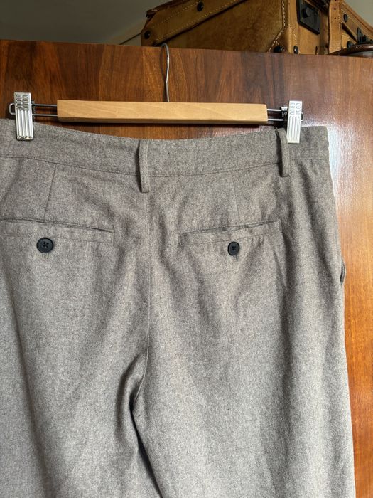 Spodnie wełniane jesienne eleganckie beżowe 30 (S)