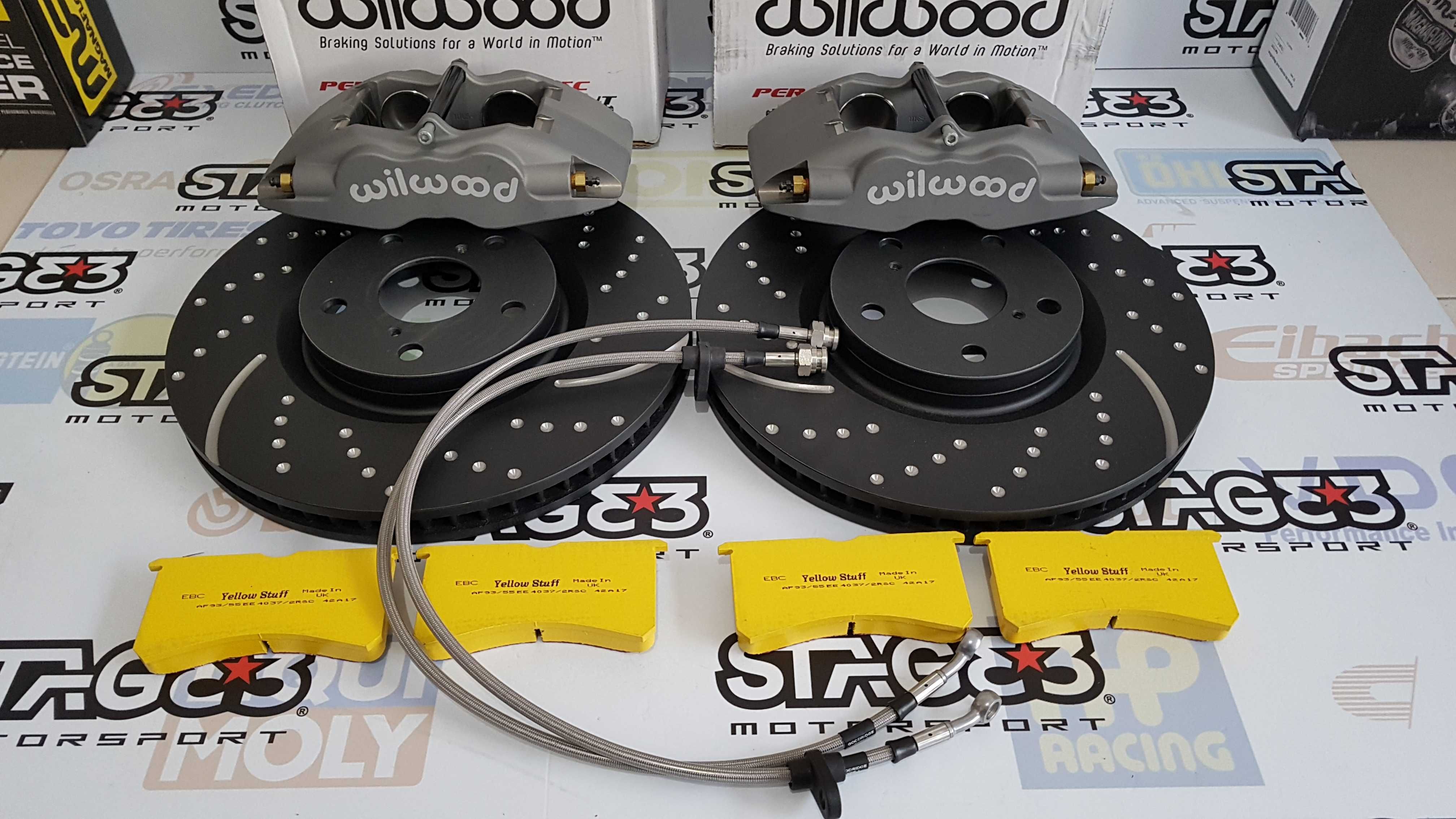 Kit Travagem Wilwood AP EBC Toyota AE86 BMW E30 Nissan S14 GT86