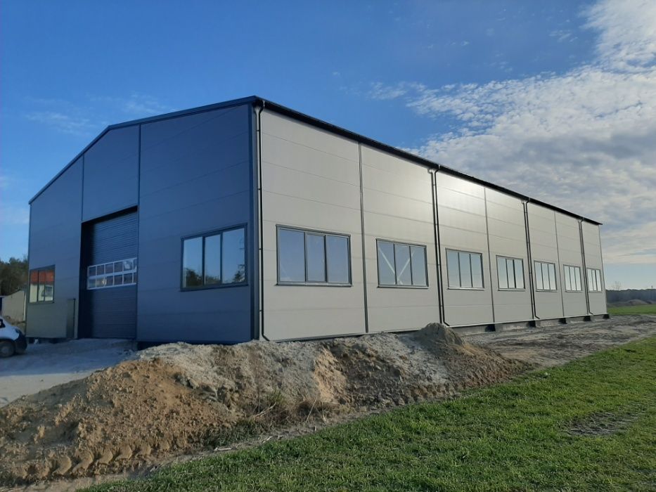 Hala stalowa produkcyjna 22x42x8m, 924m2 SUWNICA 2x10 ton