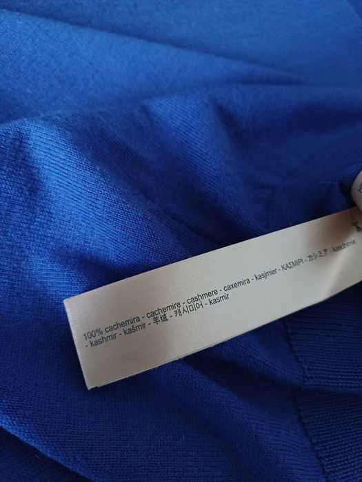 Massimo Dutti kaszmirowy sweter 100% kaszmir niebieski fioletowy