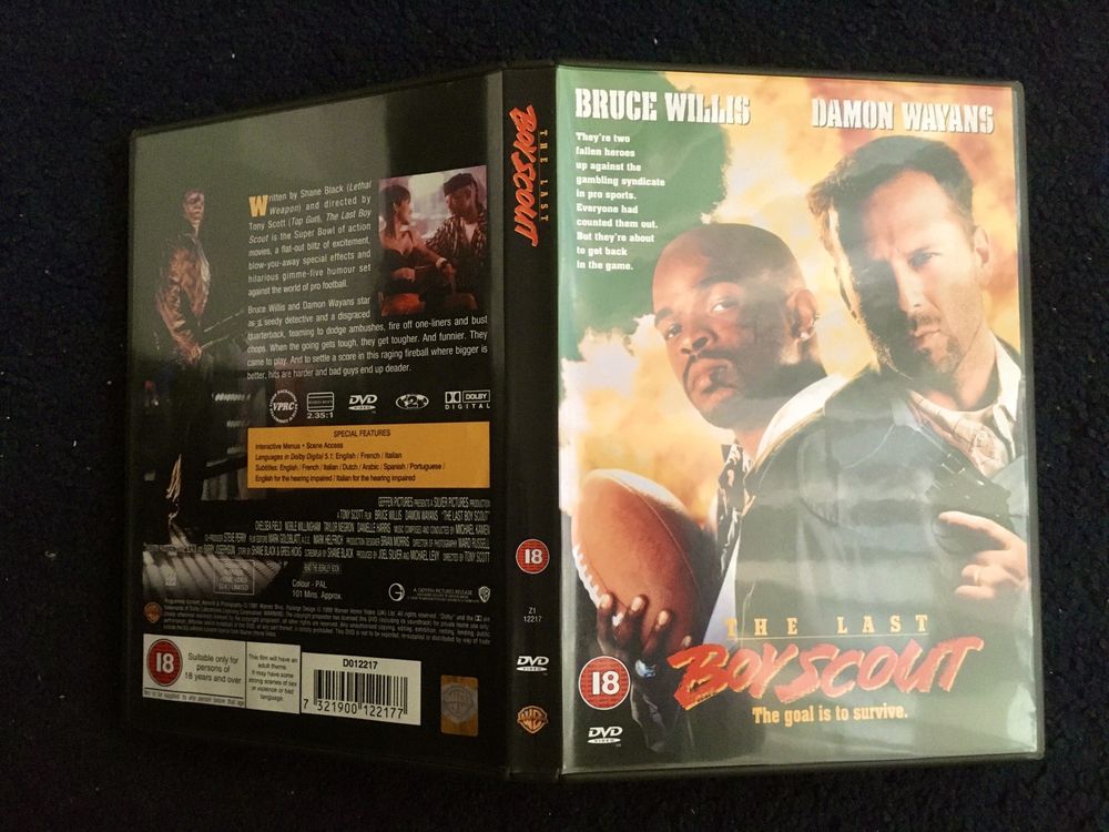 A Fúria do Último Escuteiro Bruce Willis Dolby DD 5.1 The Last Boy Scout Edição de 1999 (Portes CTT GRÁTIS)