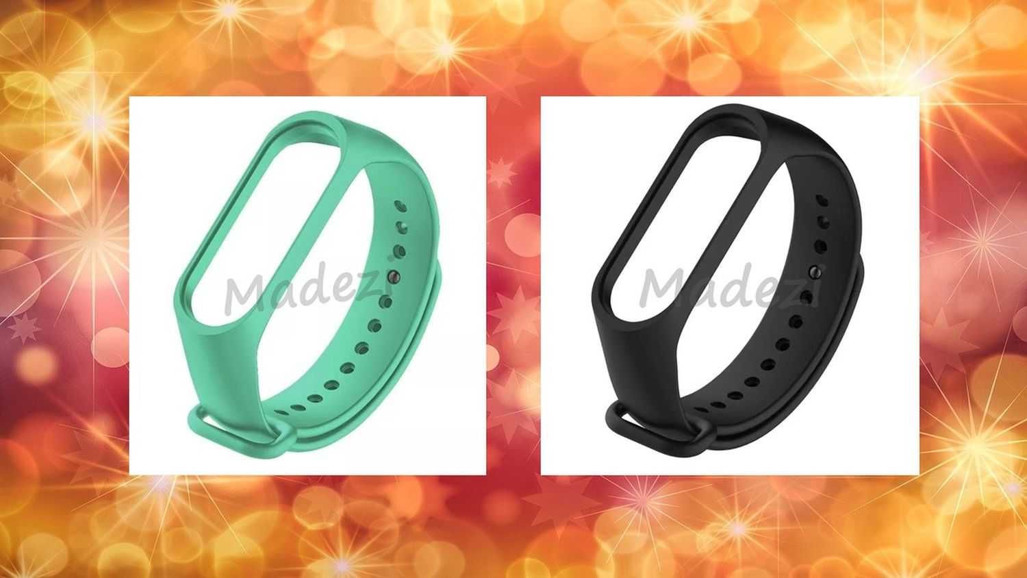 2 szt Opaska zamienna do Xiaomi mi band 4 Kolor Miętowy Mięta Czarna