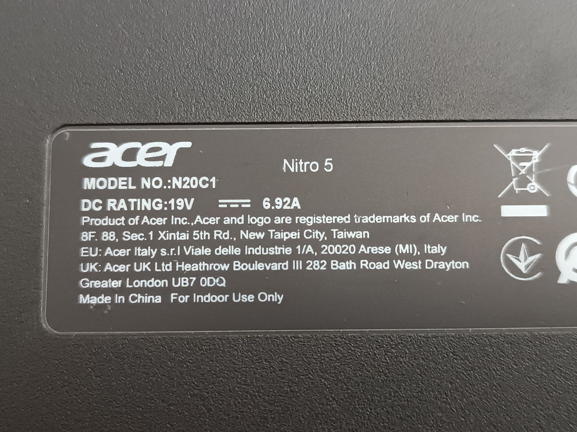 Laptop Acer Nitro 5 AN515- 56 / 16GB RAM / 1,5 TB SSD
