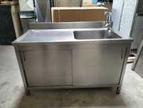 Bancada em aço inox com cuba