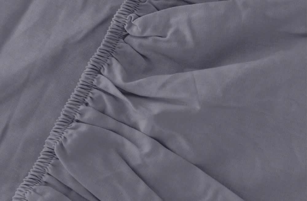 NOWE | Prześcieradło satynowe z gumką | Szare | 120x200 | DETEXPOL |
