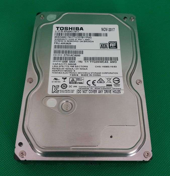 Disco Rígido Toshiba 500GB – SATA, 3.5"