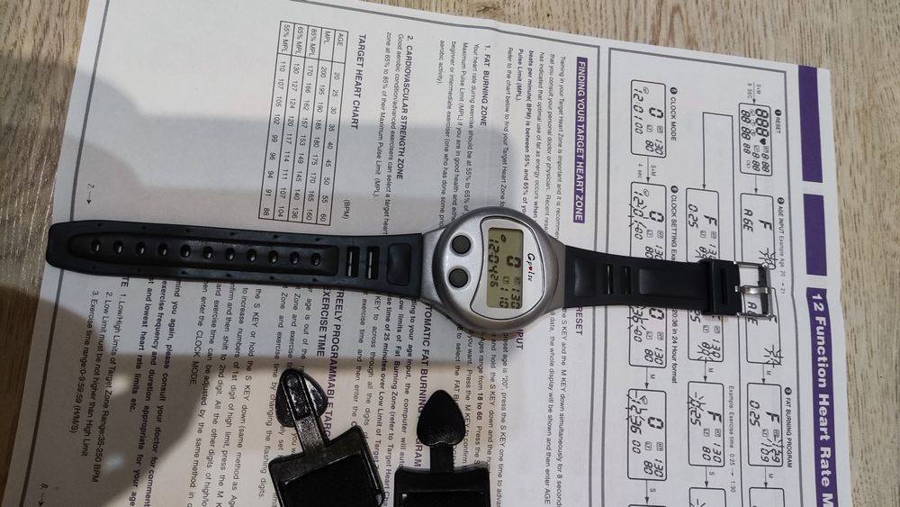 Pulsometr napiersiowy G-Pulse, 12 funkcji, wymienne baterie