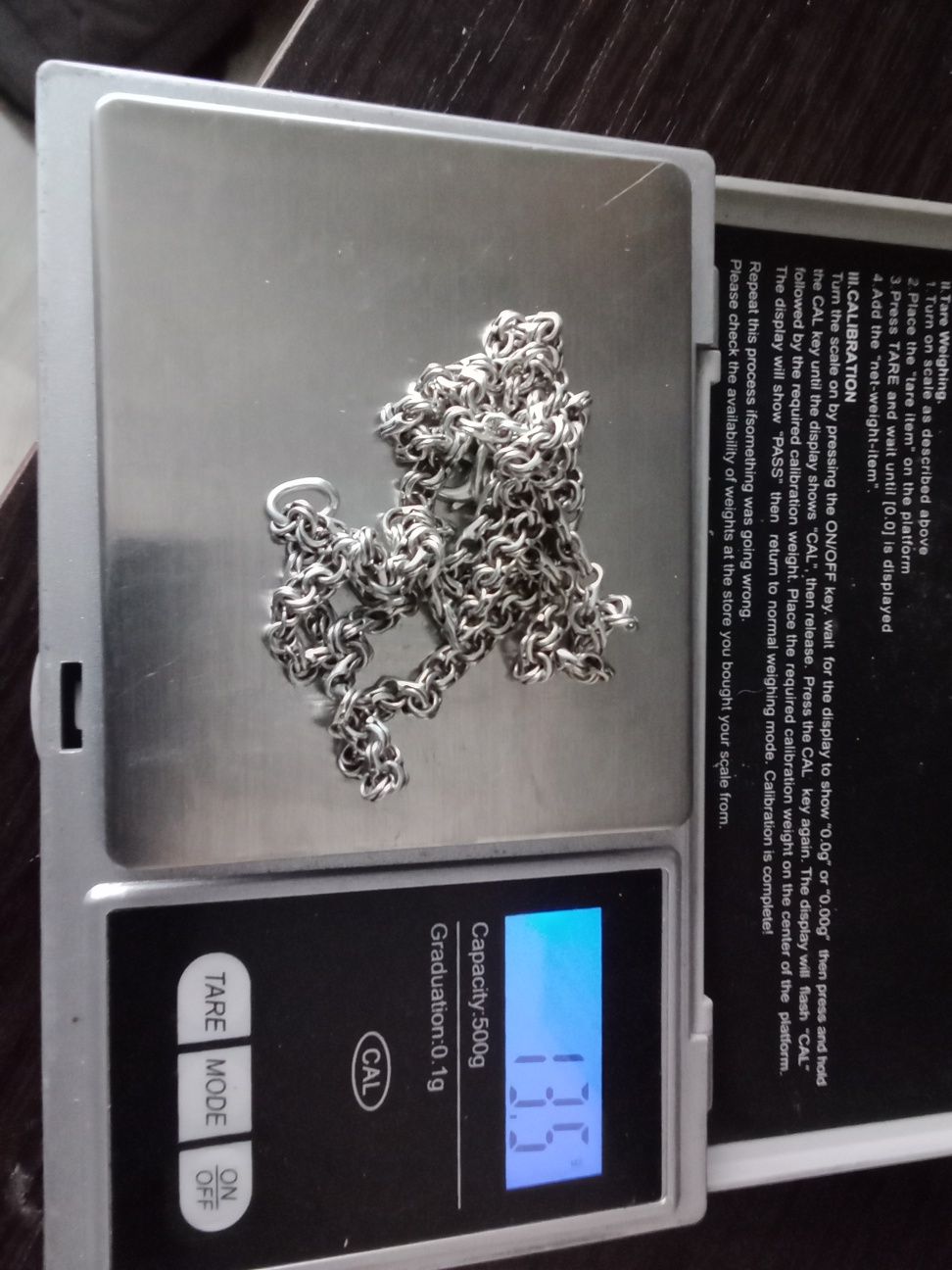 Серебро 925 пробы цепочка на шею 13.5 грамм