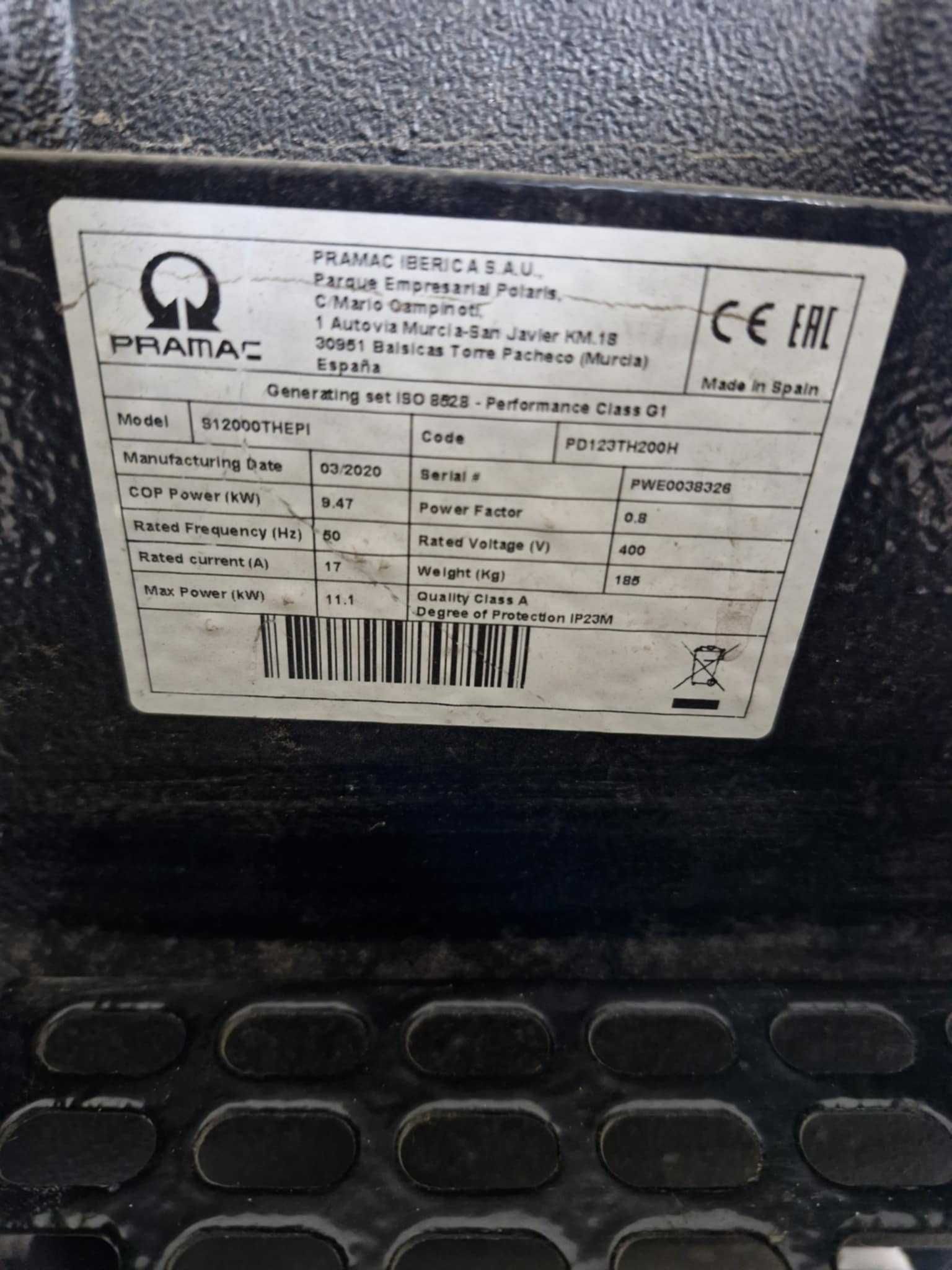 Agregat prądotwórczy Pramac S12000 AVR 400V Super cena!