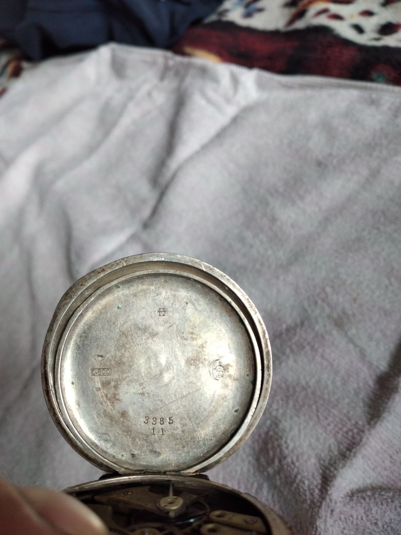 Srebry zegarek  kieszonkowy unikat zegarek PATEK PHILIPPE