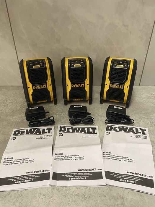 Будівельний Радіоприймач DeWalt DCR006 AUX USB Bluetooth