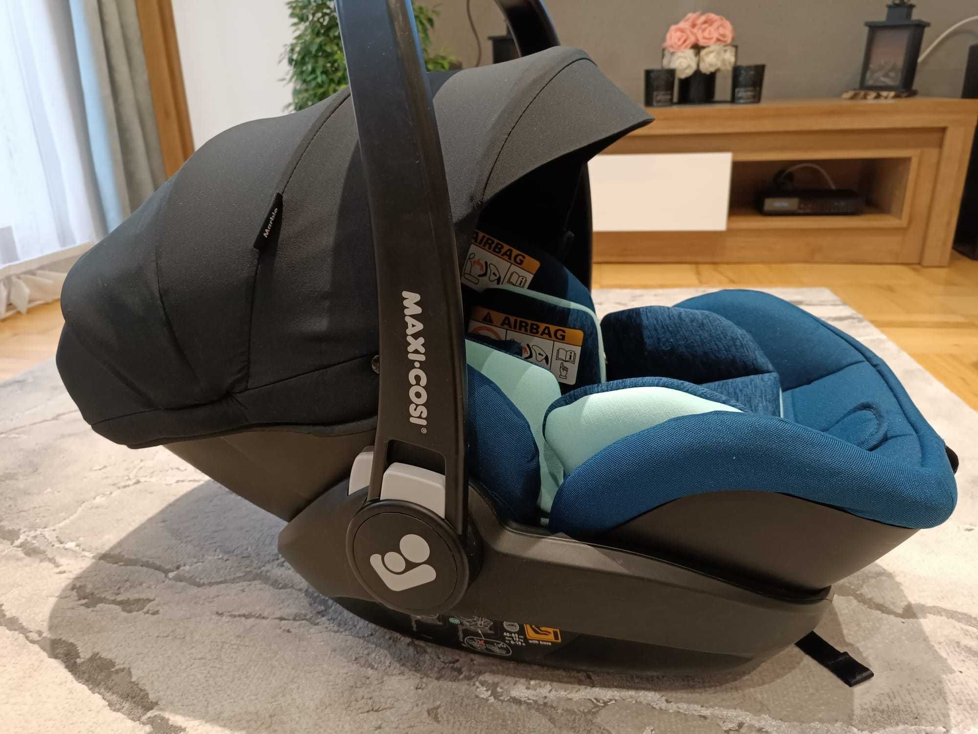 Maxi Cosi Marble i-size Essential Blue + baza IsoFix b.dobry stan