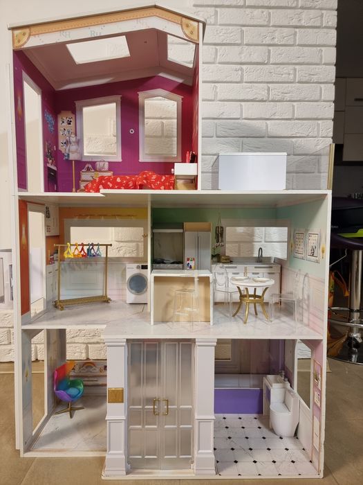 Rainbow High Willa DOMEK DLA LALEK Drewniany Piętrowy Meble 574330