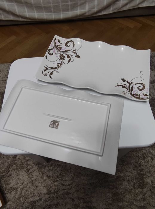 Фарфорове блюдо "Swarovski"  31x18 см  (2 штуки)