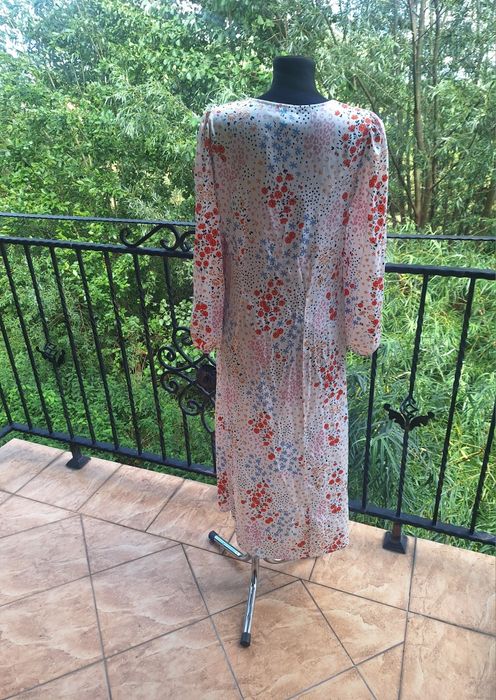 Długa sukienka maxi w kwiaty na lato na plażę marka Asos rozmiar L 40