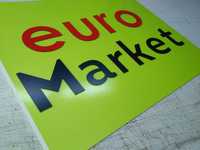 Буквы EURO МАРКЕТ плоские буквы для магазина