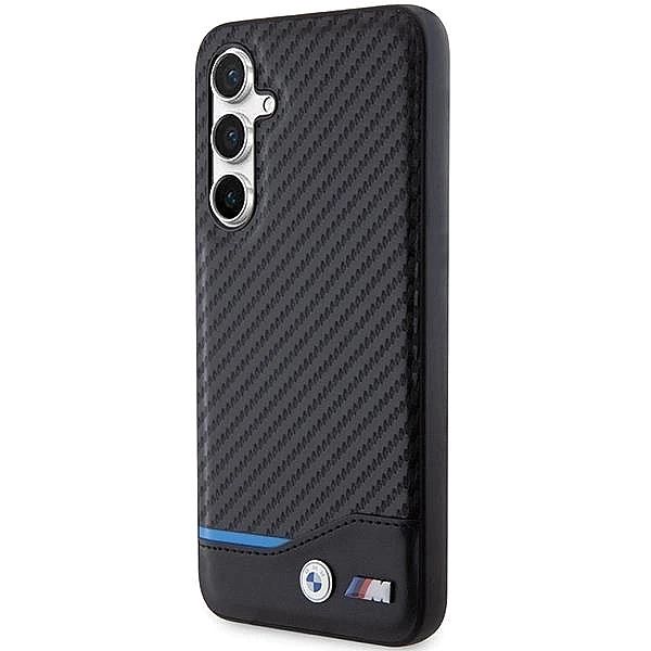 Etui BMW Leather Carbon na Samsung Galaxy S23 FE - czarne