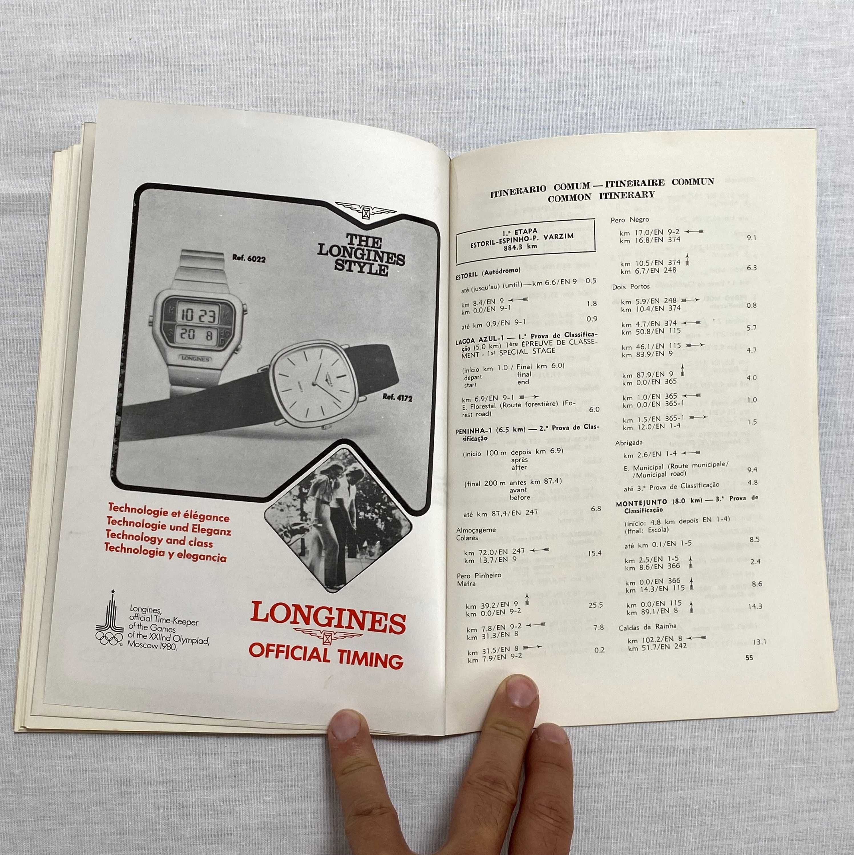 Programa do Rallye Rali Vinho do Porto 1979 com a inscrição