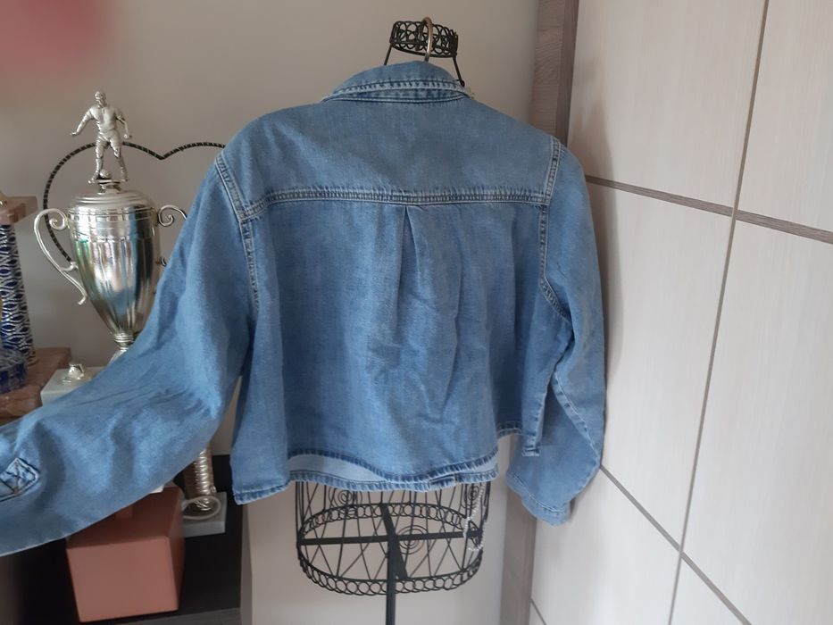 Kurtka xl zara koszulowa kos ula niebieska jeans denim Zara katana tkm