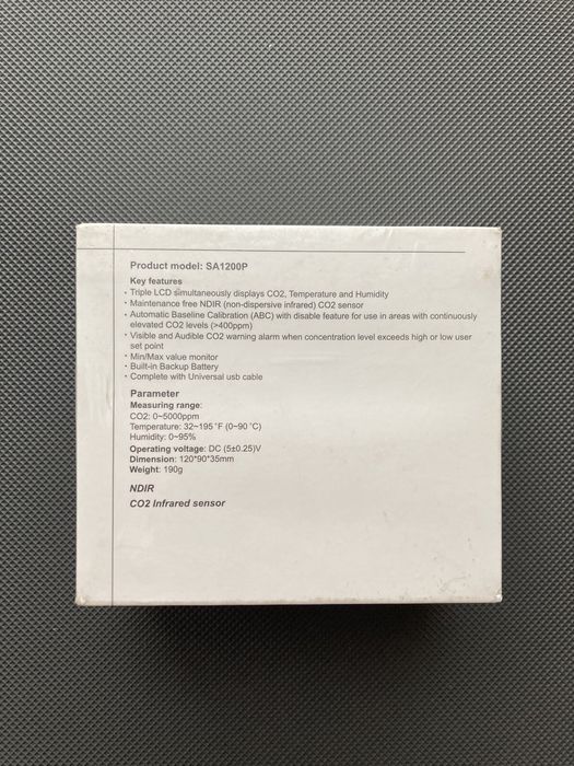 Seben miernik jakosci powietrza CO2/temp/RH