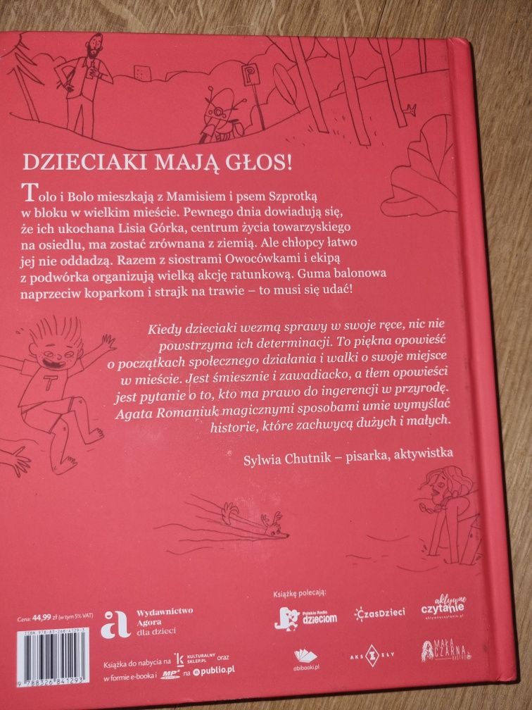 Książka dla dzieci Tolo i Bolo ratują Lisią Górkę,A.Romaniuk