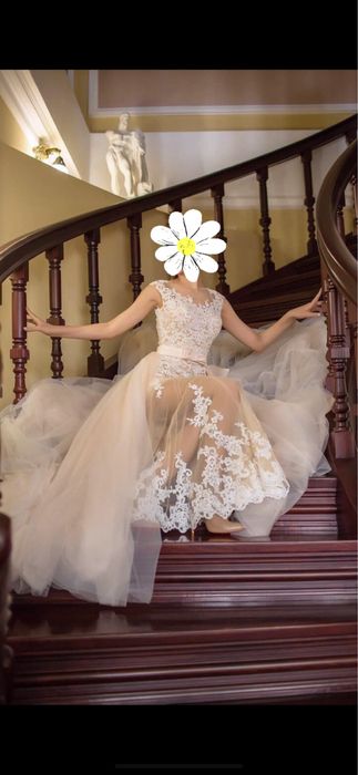 Свадебное платье со съемным шлейфом Lussano Bridal