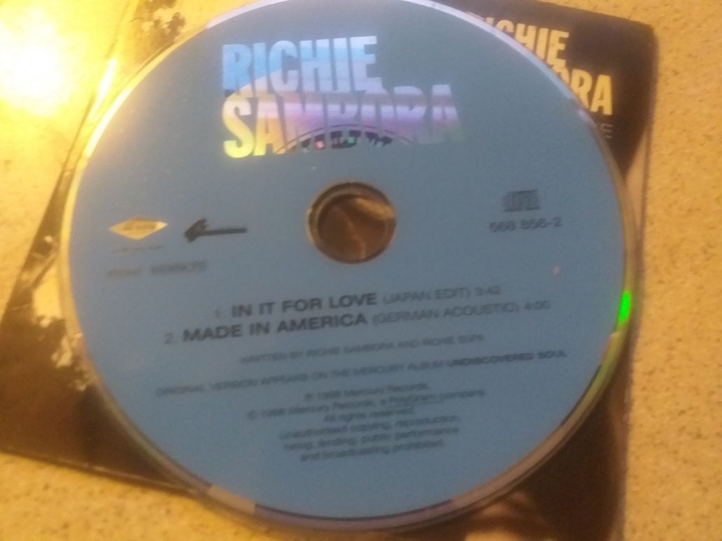 CD Singiel Richie Sambora In It For Love Mercury/Polygram 1998