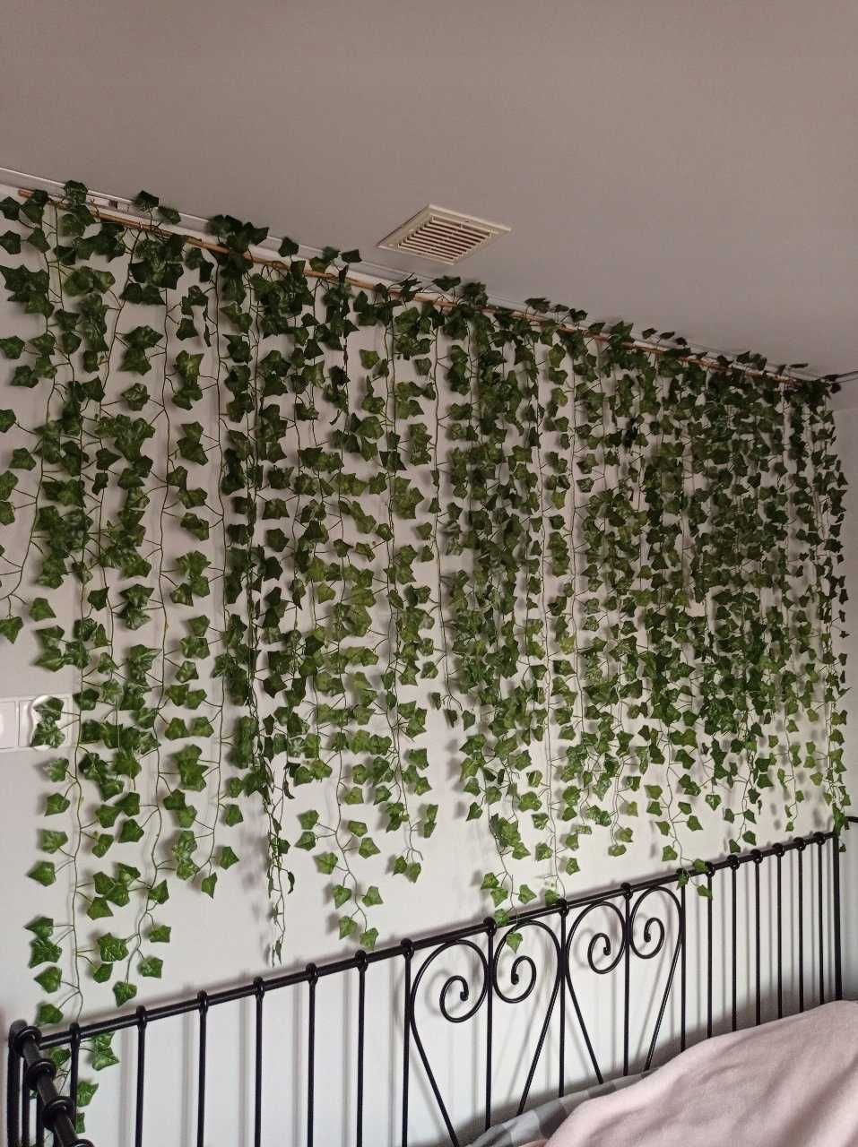 Sztuczny Bluszcz x24 Sztuki Na Balkon Girlanda Sztuczne Liście 50 M