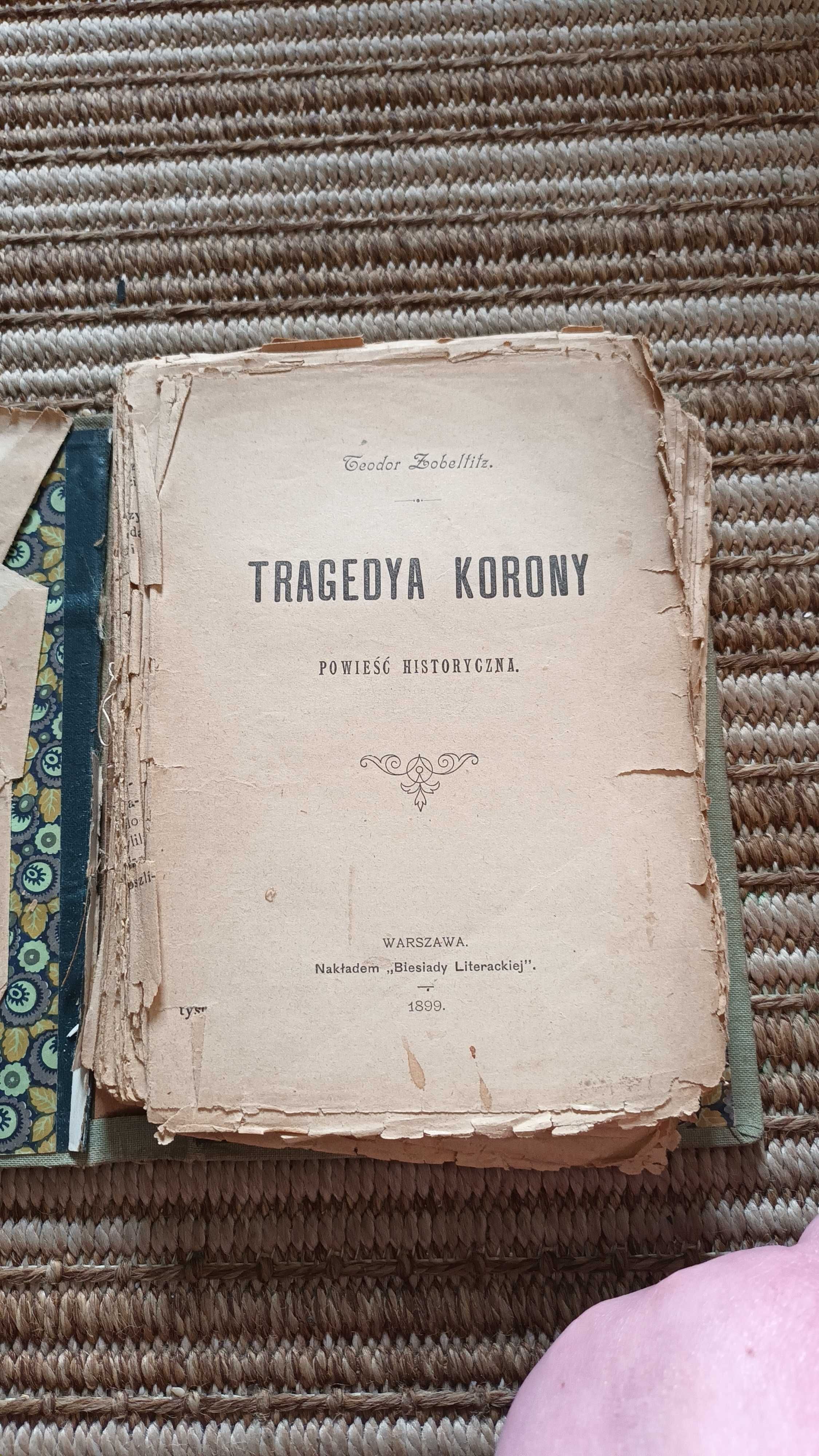 Książka,,Tragedya Korony" z 1899r.