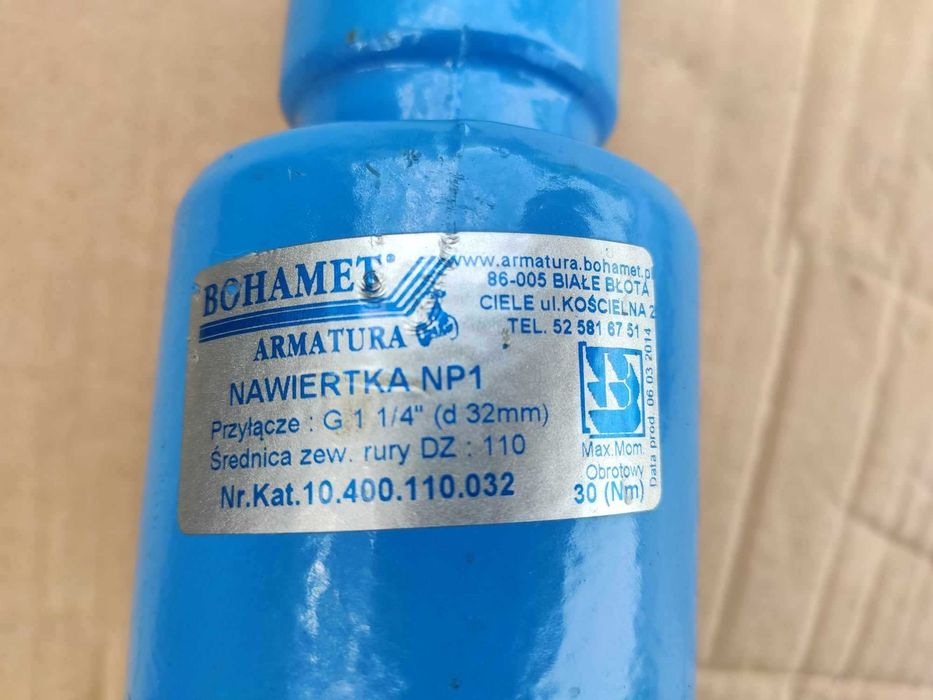 Nawiertka  NP-1 do pvc/pe DN110/32 GJL, Bohamet
