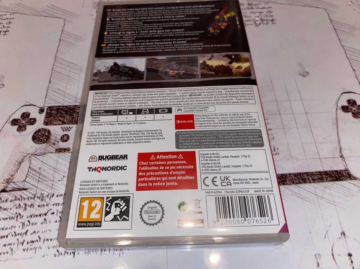 Wreckfest Nintendo