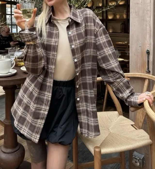 Картата сорочка шоколад