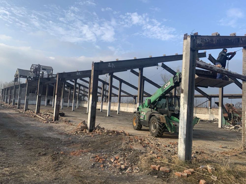 Каркас балочного ангару 22×60 м на болтовому з’єднанні