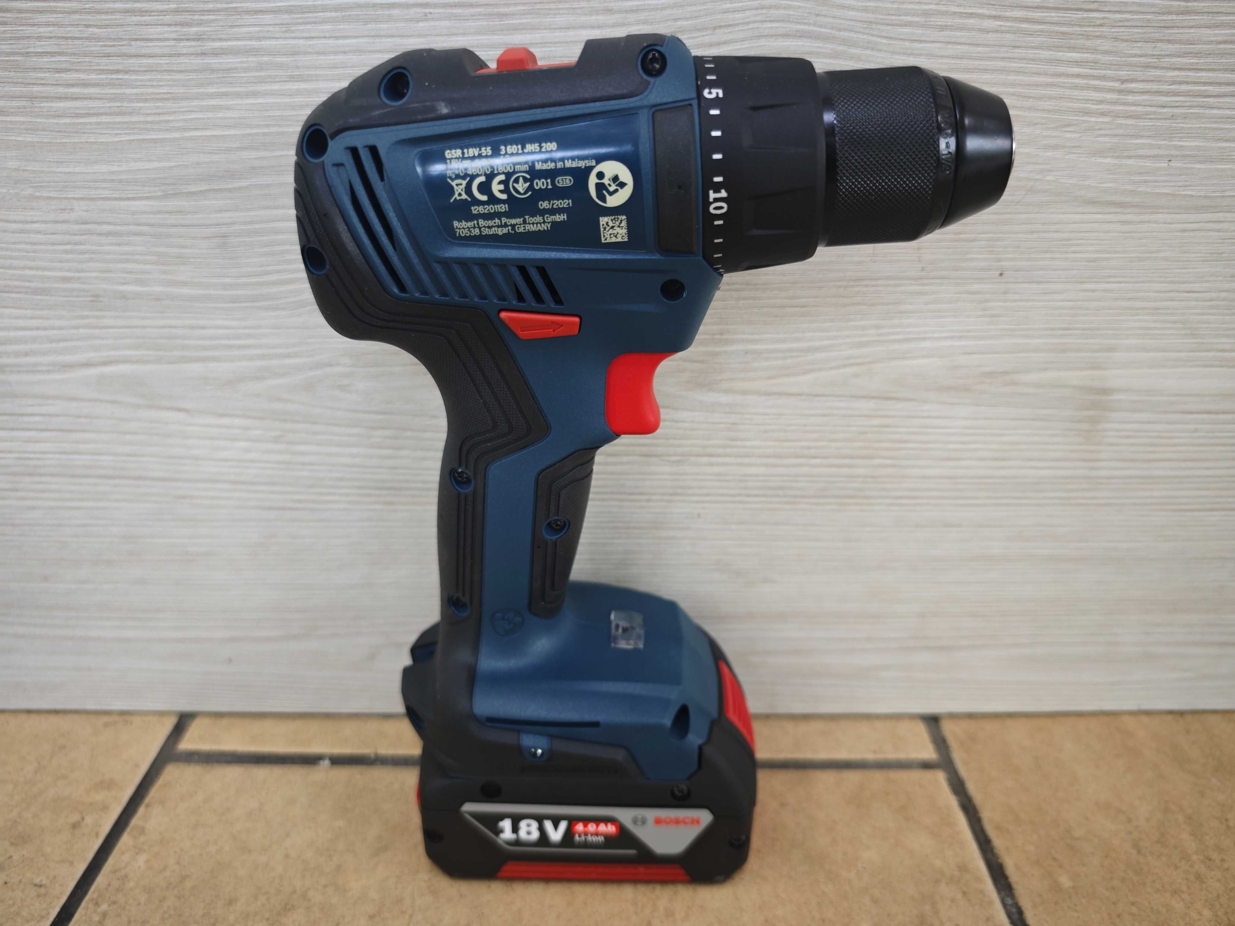 ZESTAW BOSCH - Wkrętarka GSR 18V-55 + Zakrętarka GDR 18V-200 18V NÓWKA
