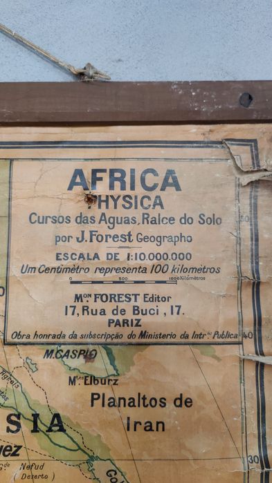 Mapa antigo Africa escolar