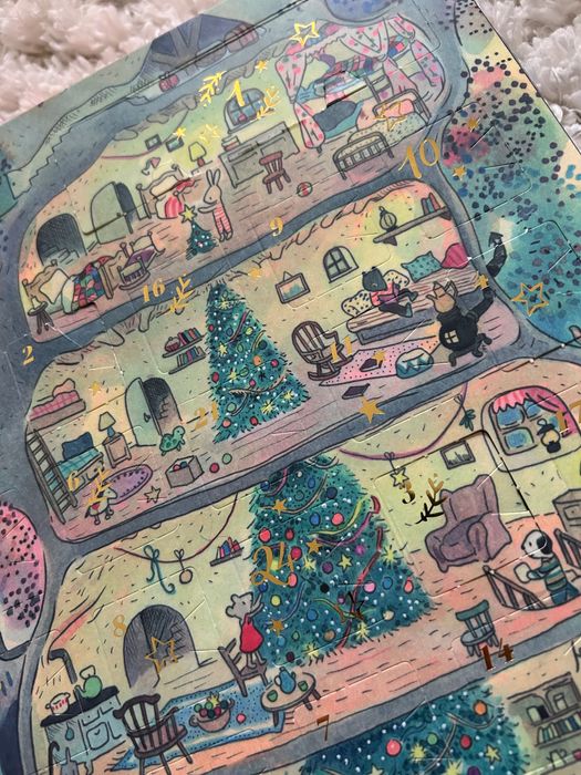 Moulin Roty Kalendarz adwentowy z projektorem bajki do wyświetlania